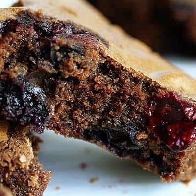 Decadent Blueberry Brownies! #fudgey #chocolate #brownie