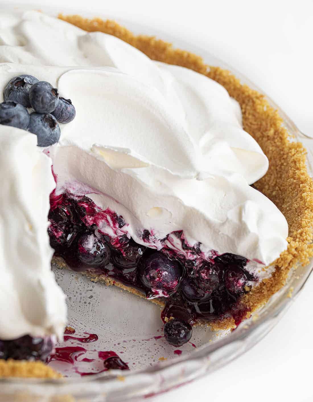 Cut Into Blueberry Pie