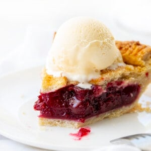 Piece of Cherry Pie with Bite Removed. Cherry Pie, Homemade Pie, Real Homemade Cherry Pie, How to Make Cherry Pie Filling, Best Homemade Pie Crust, Old Fashioned Cherry Pie, The Best Cherry Pie, Baking, Dessert, Christmas Pie, Thanksgiving Pie, Easy Cherry Pie, i am baker, iambaker