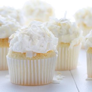 Coconut Angel Food Cupcakes!