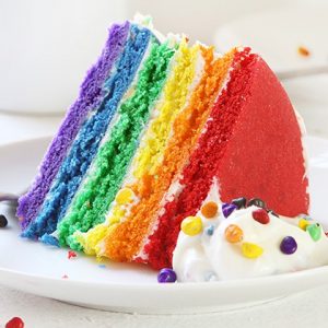 Rainbow Cookie Cake with Rainbow Chip Frosting!