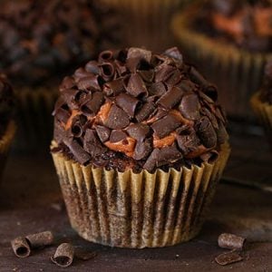 Double Chocolate Zucchini Cupcakes with Chocolate Frosting