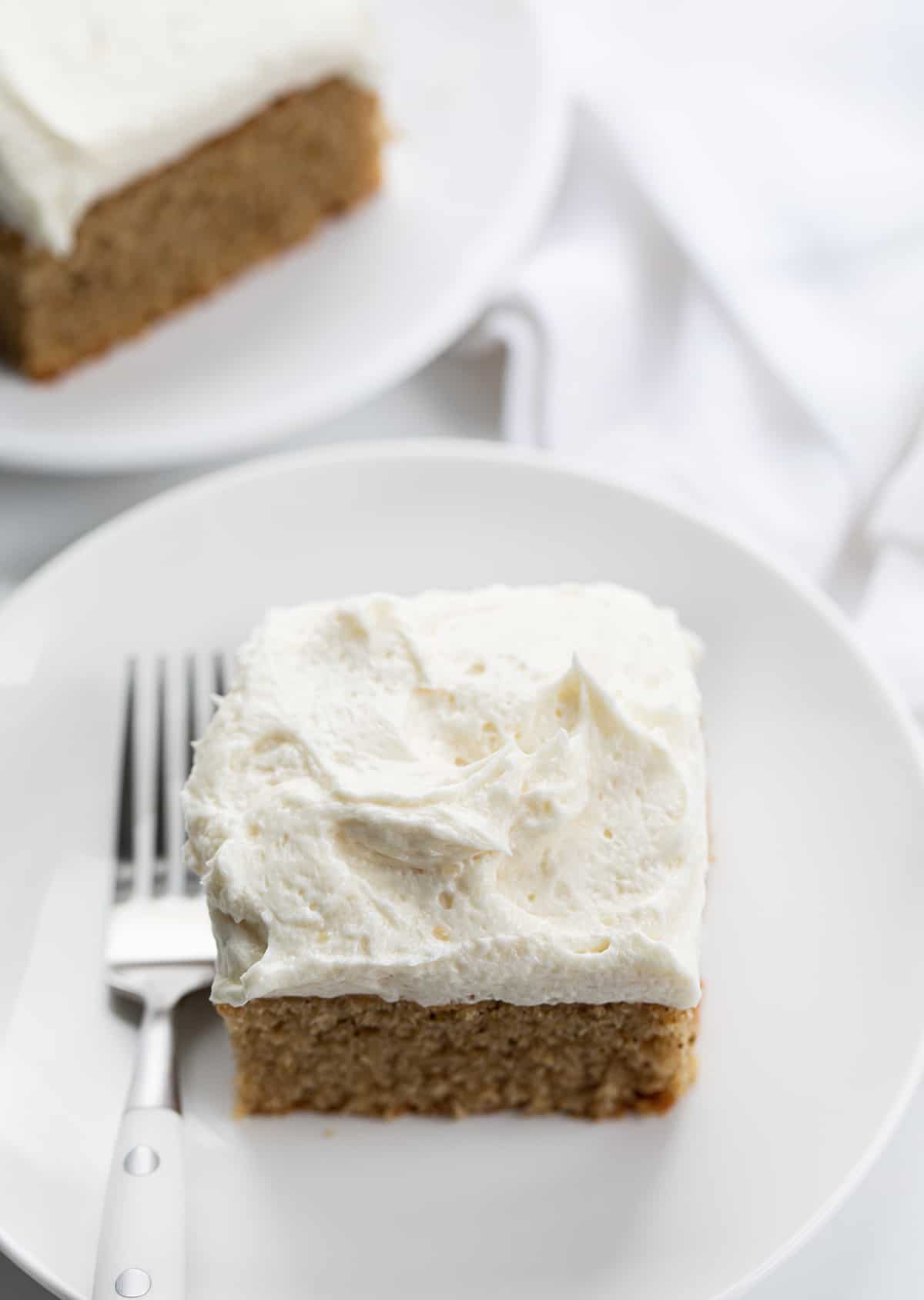 Pieces of Spice Cake Covered in Ermine - $300 Frosting.