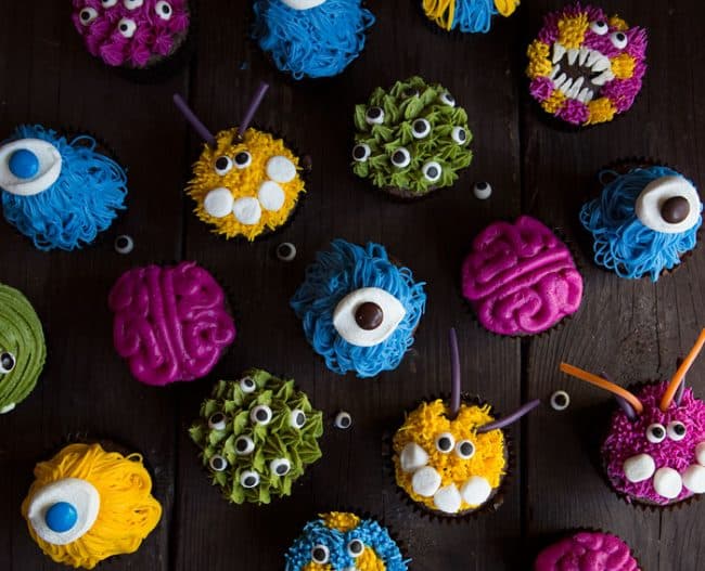 Overhead of Monster Cupcakes