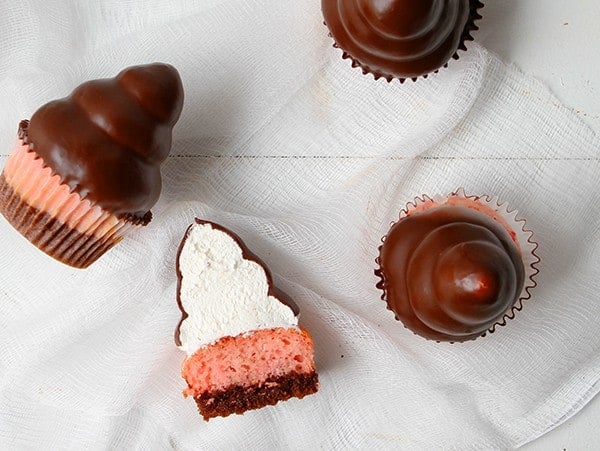 Neapolitan Hi-Hat Cupcakes!