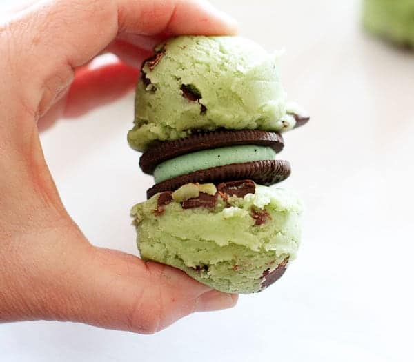 Oreo Stuffed Peppermint Cookies