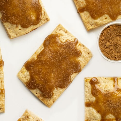 Pumpkin Pie Pop Tarts from Overhead Showing Glaze and Pumpkin Pie Spice. Breakfast, Pumpkin Dessert, Pumpkin Recipes, Baking, How to Make Pop Tarts, Breakfast Recipe Ideas, Dessert, Snacks, Treats, Fall Treats, Fall Baking Recipes, i am baker, iambaker