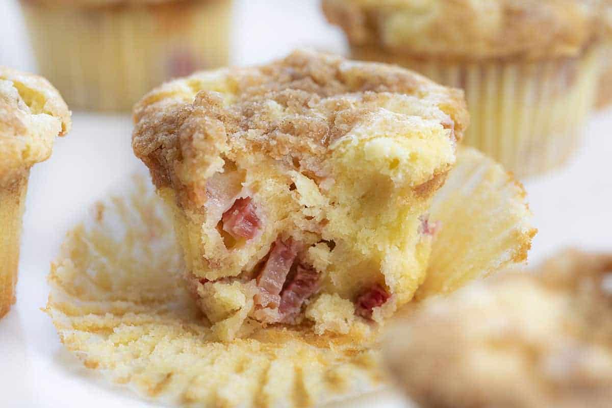 Bit Into Rhubarb Streusel Muffins.