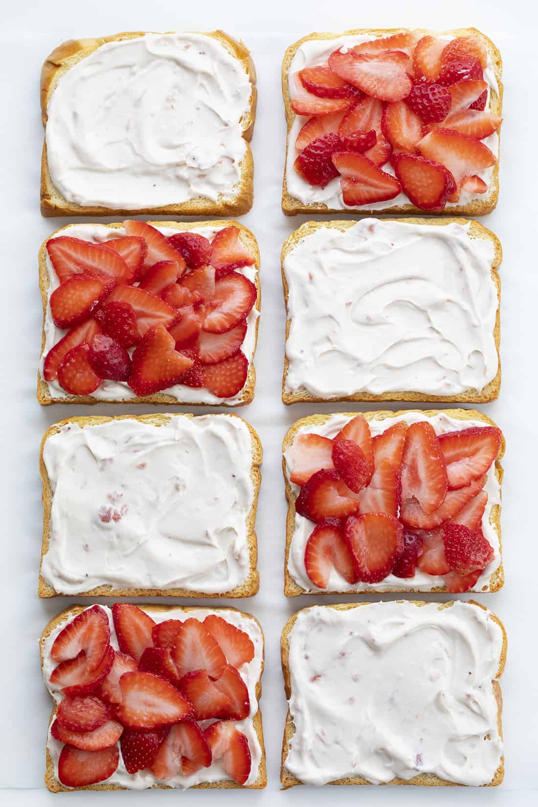 Process for Making Strawberry Stuffed French Toast
