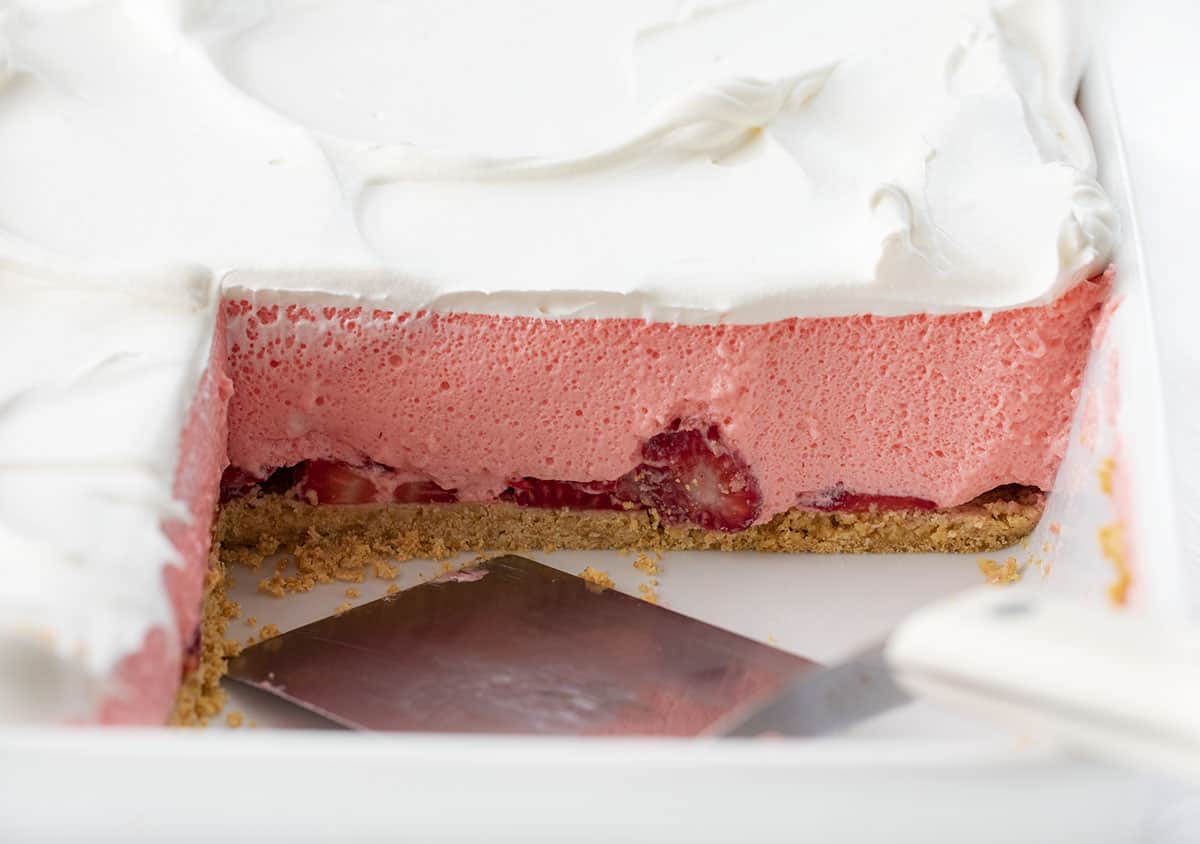 Strawberry Icebox Cheesecake in a Pan